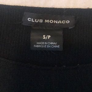 Club Monaco Sweaters - Club Monaco black wool sweater w/ leather detail Club Monaco Sweaters - Club Monaco black wool sweater w/ leather detail